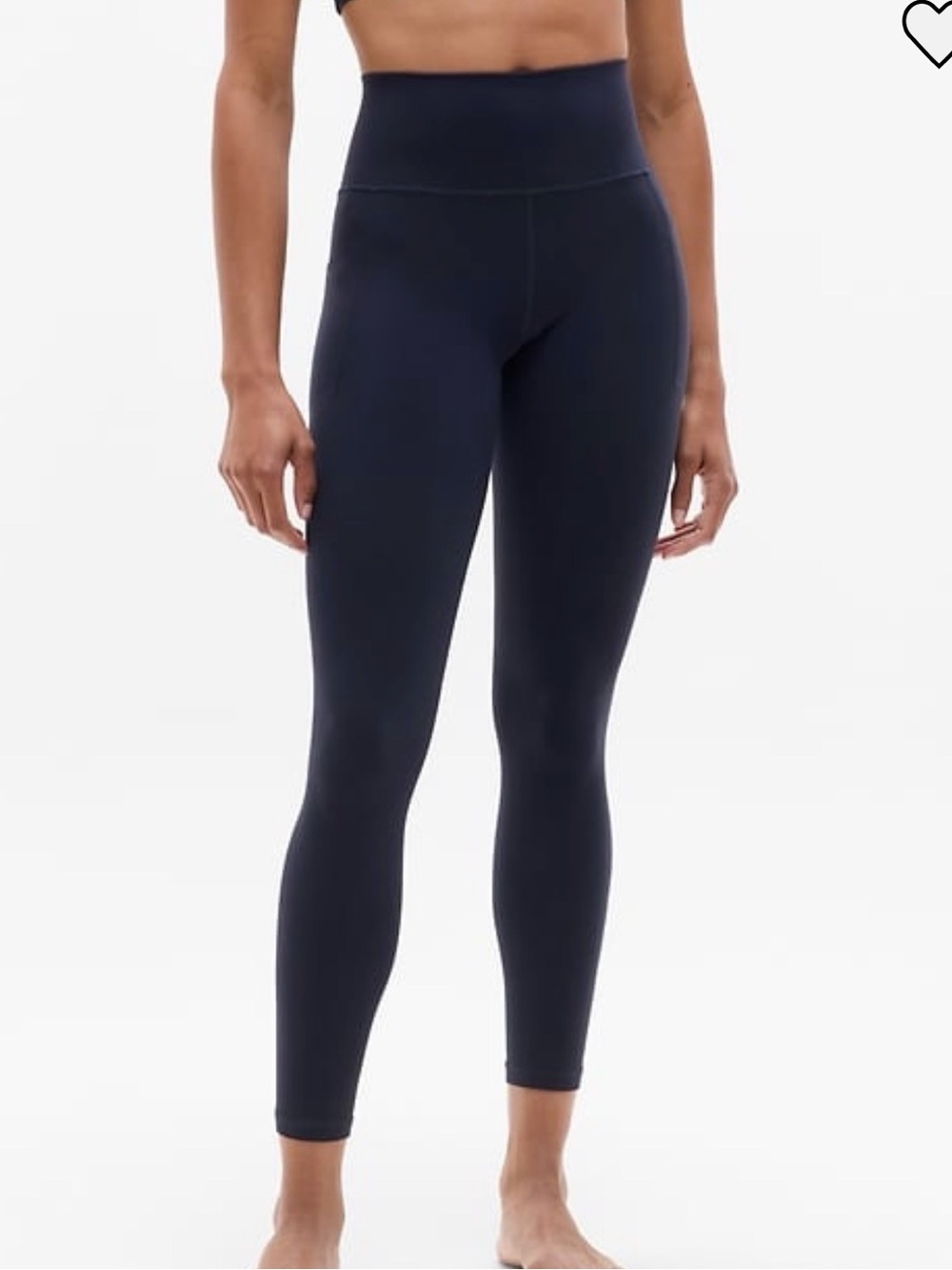 Athleta Salutation High Rise Stash 7/8 Legging -Navy